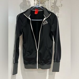 Nike Women's Black Jacket with White Accents